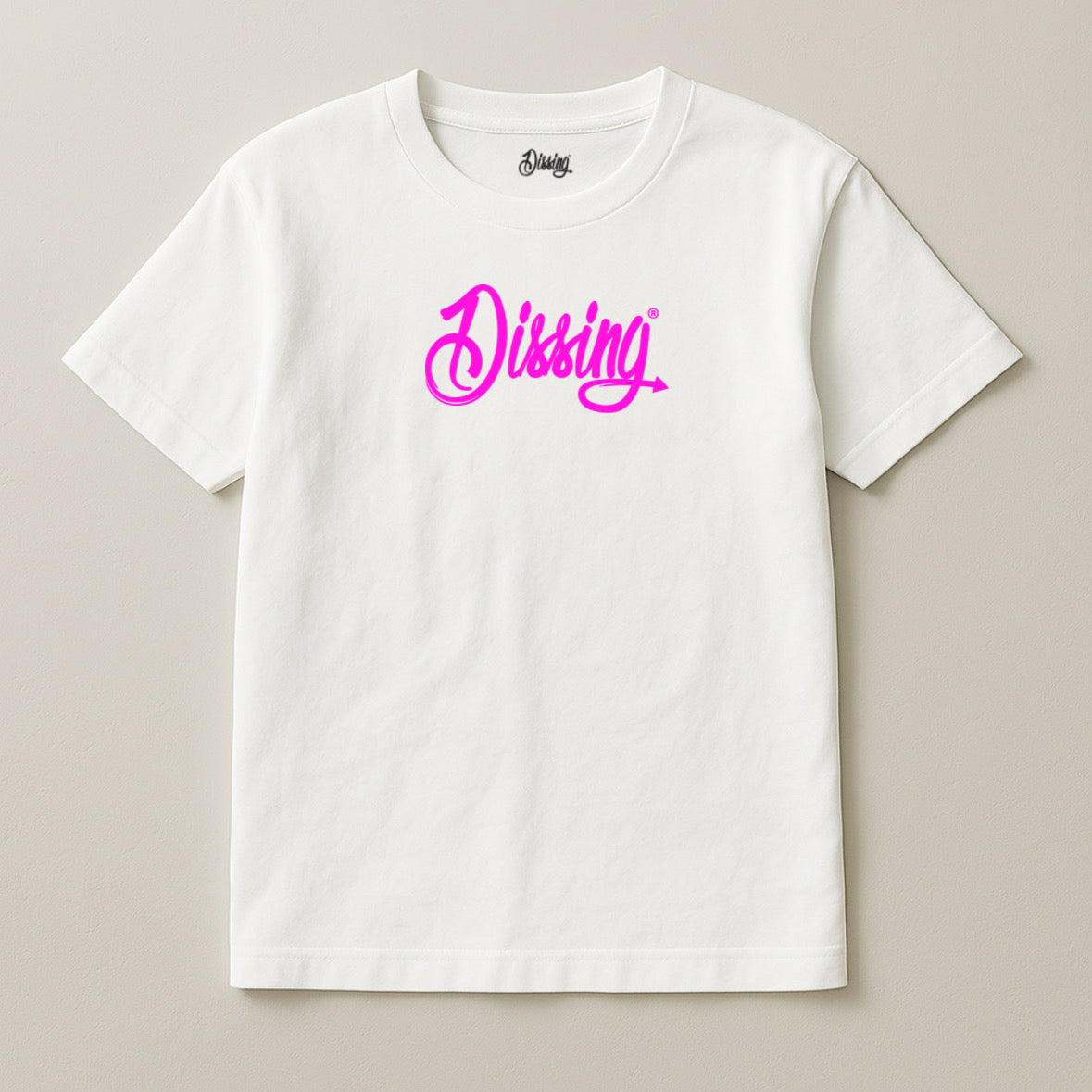 T-SHIRT LOGO PINK WHITE